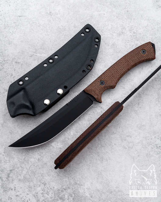 TACTICAL KNIFE PHANTOM BLACK LKW MICARTA